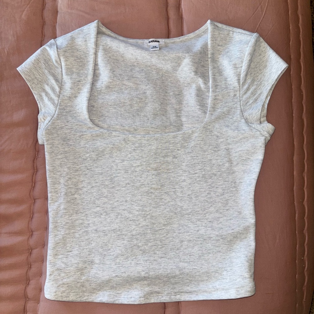 Garage Light Gray Crop Top
